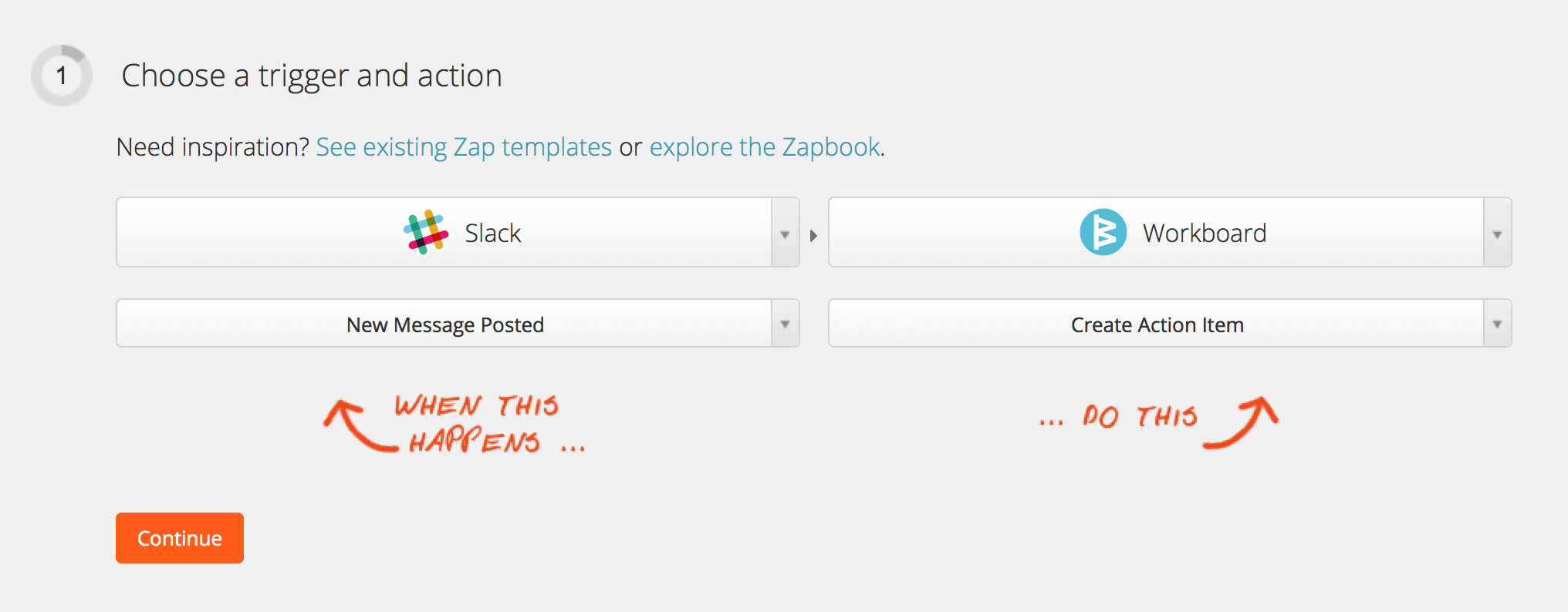 Screenshot: Zapier Integration Setup
