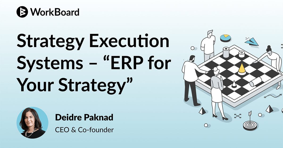 Strategy Execution Systems – 'ERP for Your Strategy'