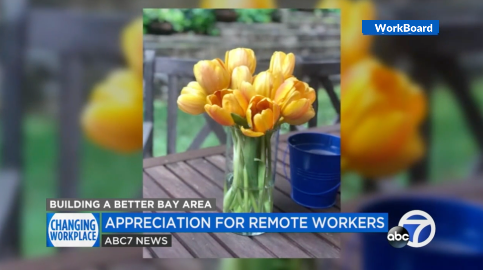 WorkBoard flowers for WFH employees