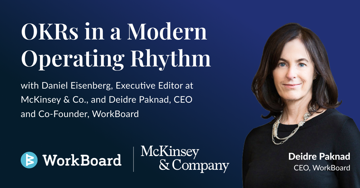 McKinsey and WorkBoard: Building a Digital Operating Rhythm with OKR Software