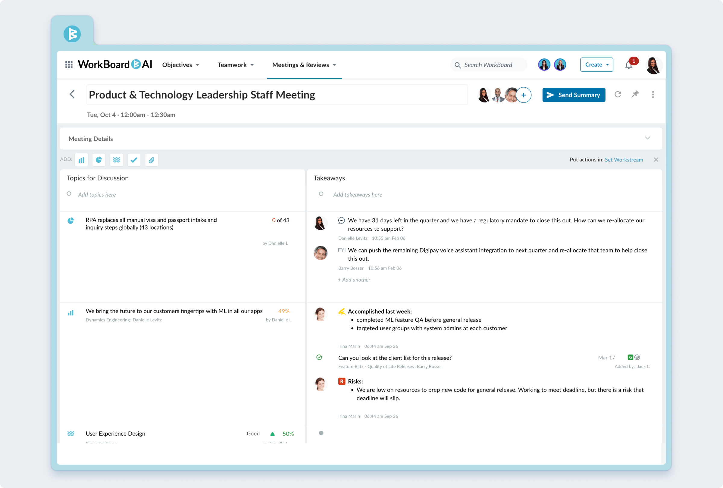 Smart meeting agendas